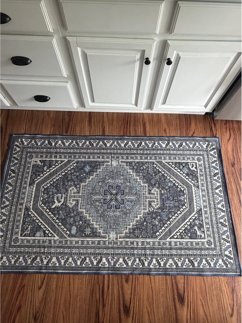 Ruggable Zareen Steel Blue Machine Washable Rug 3x5 Discontinued Color
